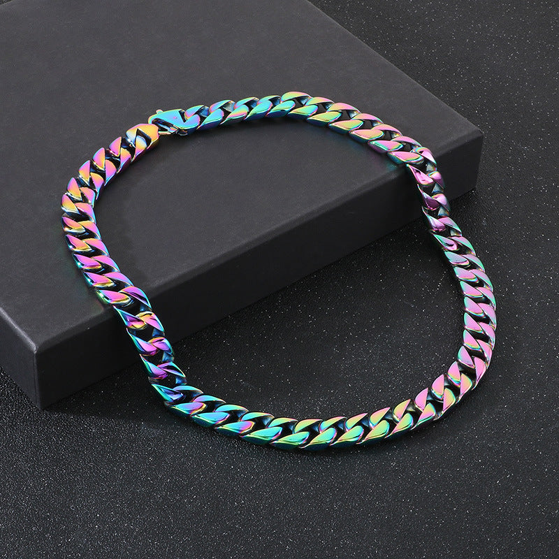 Planderful 15mm Titanium Steel Cuban Chain Necklace For Men