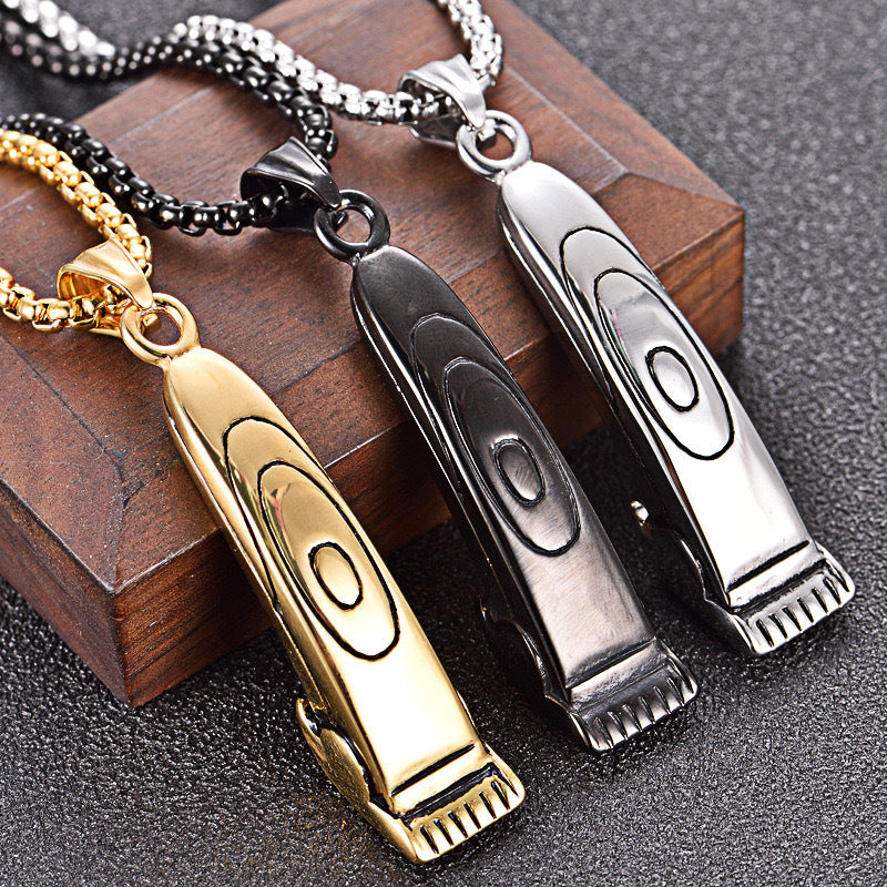 1. Planderful Mens Razor Pendant Necklace in Stainless Steel Premium Gift for Him Elegant Everyday Genie Accessory