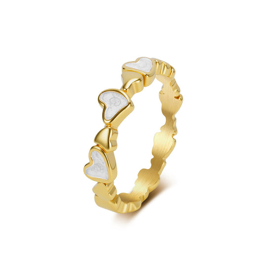 Steel Ring – Elegant Heart-Shaped Drop For Women