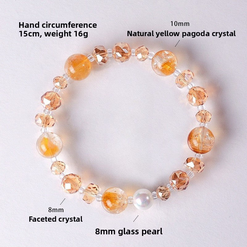 Amethyst Rose Quartz Crystal Bracelet