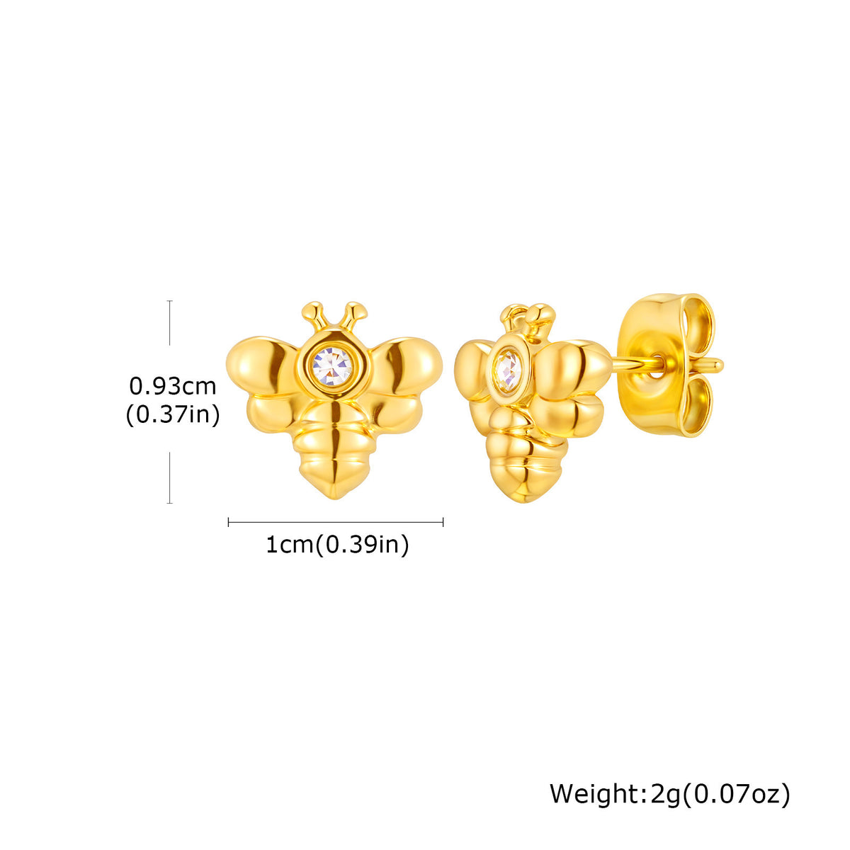 Minimalist Zircon Earrings — Pair