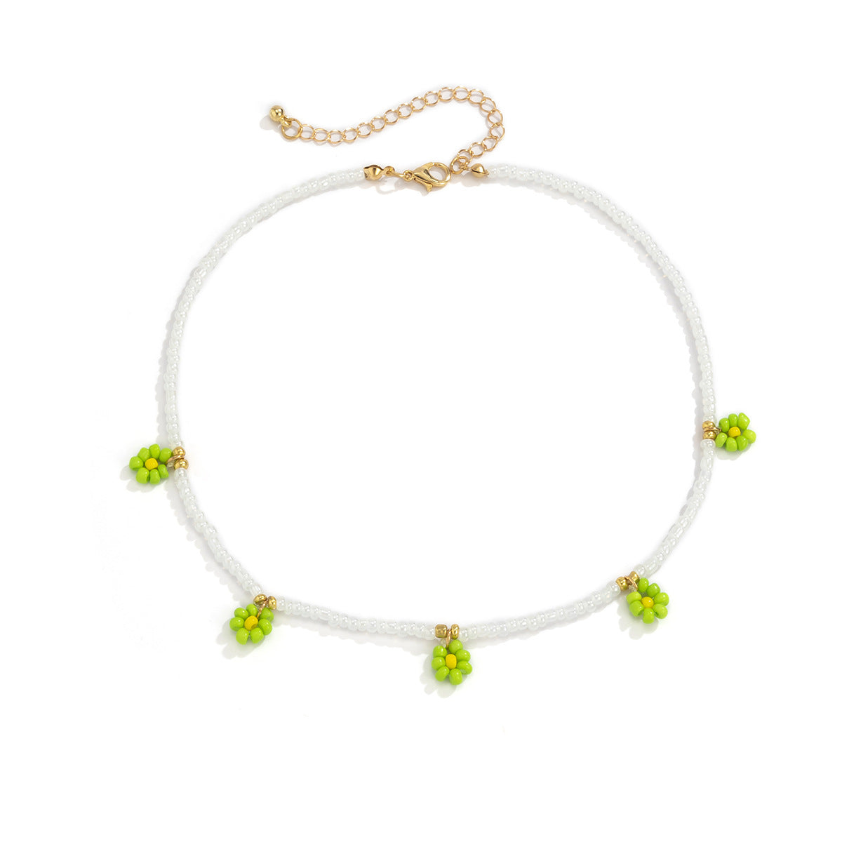 Planderful Vienna Verve Daisy Fringe Collarbone Necklace For Women Elegant Holiday Style