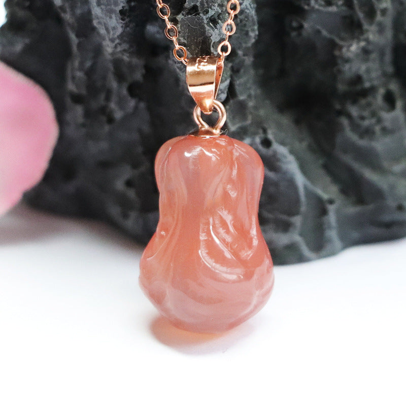 Yanyuan Agate Cabbage 925 Silver Pendant — No Chain