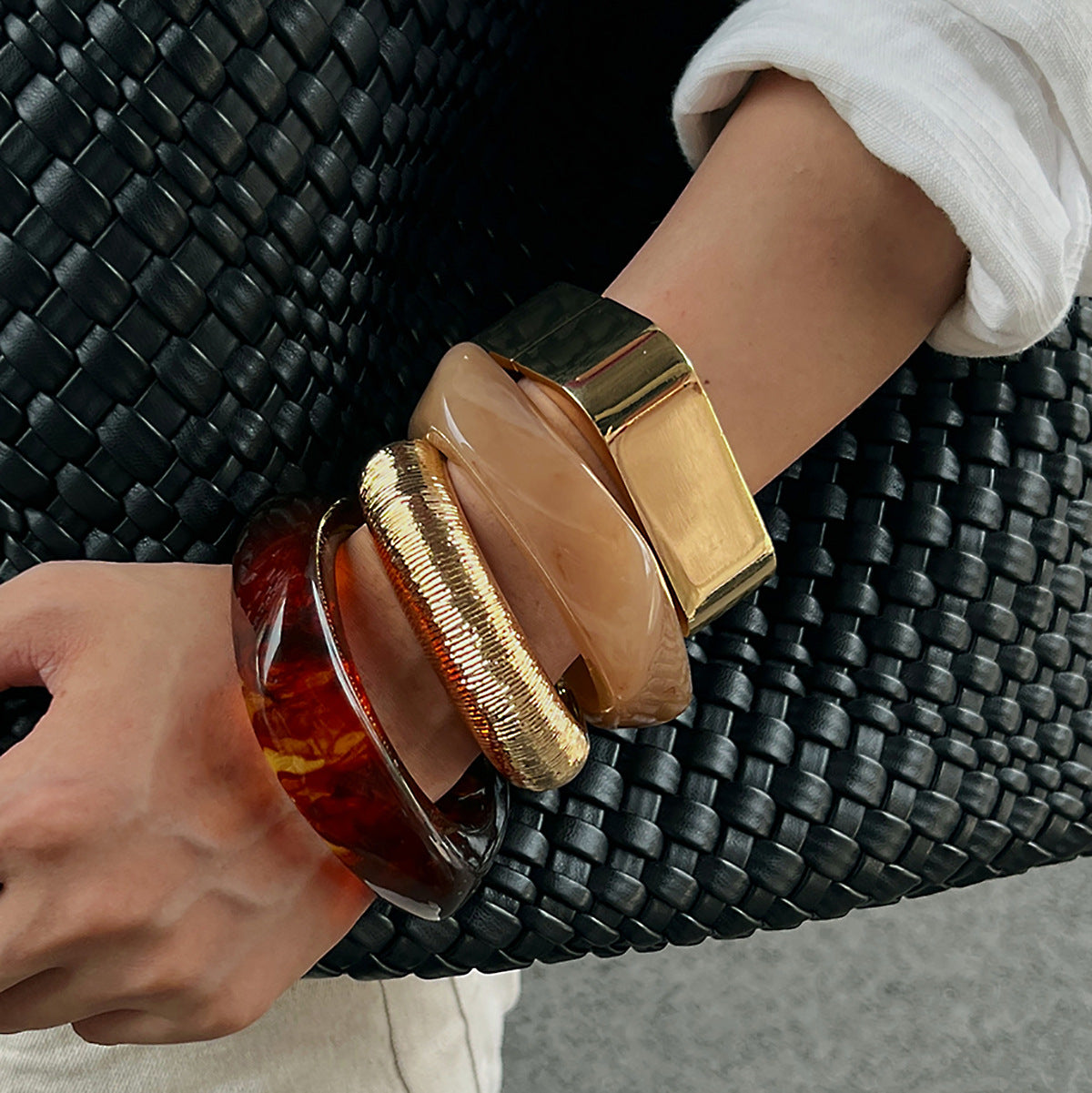 Planderful Vienna Verve Personalized Polygonal Bracelet For Women Statement Piece