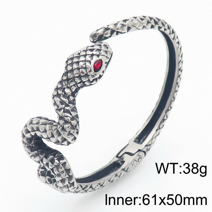 Planderful Snake Bracelet For Men Zircon Encrusted Premium