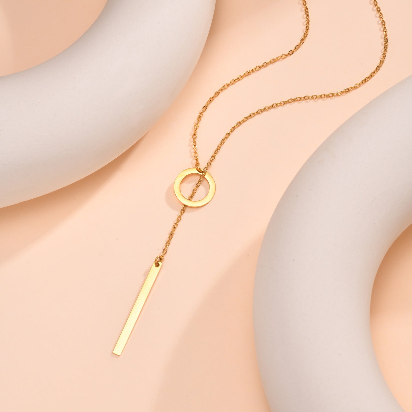 A Variety Of Y-Shaped Necklace – Women's Gold Imitation Pearl Tassel Stacked With Style