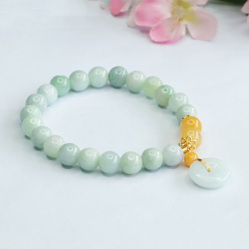 Jadeite Peace Buckle 15 mm Bracelet