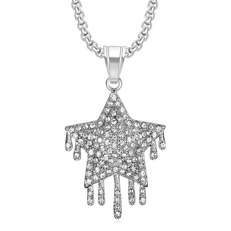 Zircon Necklace – Hip-Hop Dainty Water Drop Pendant