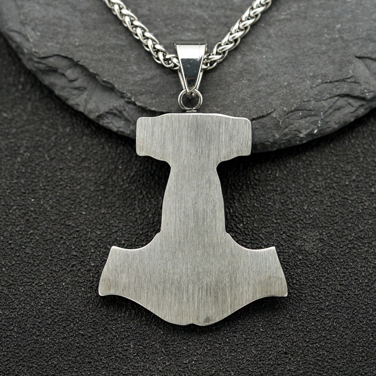 Steel Necklace – Vintage Nordic Thor's Hammer Pendant For Everyday Wear Unisex Accessory