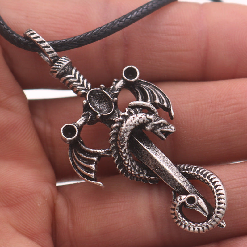 Planderful Dragon Sword Necklace For Men And Women Custom