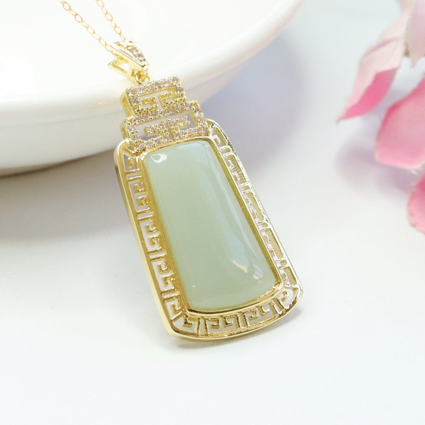 Fortune's Favor Sterling Silver Jade Necklace