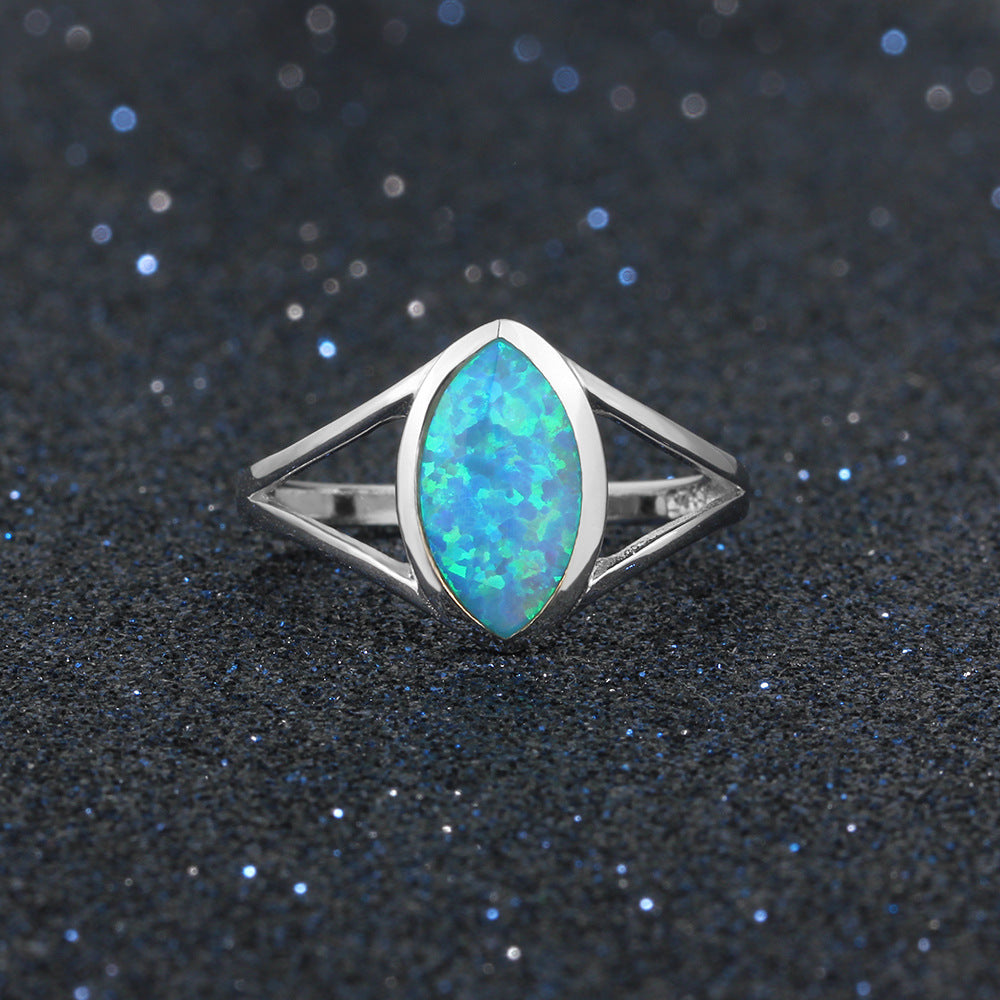 Planderful Jewelry Opal Ring Sterling Silver