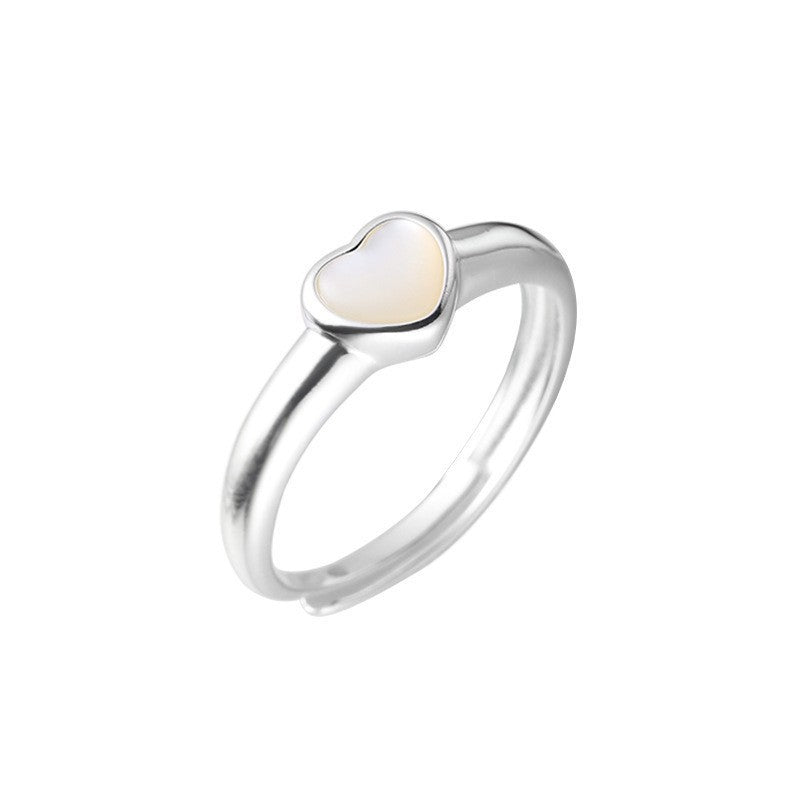 Planderful Everyday Genie – 925 Sterling Silver Shell Love Ring for Women
