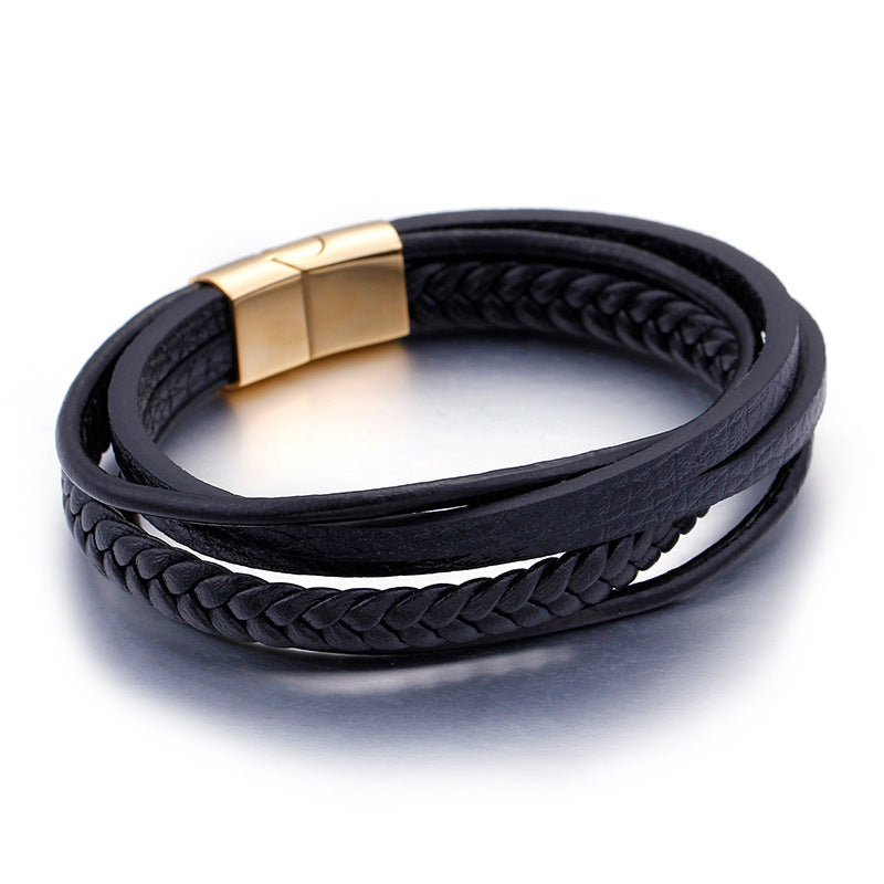 Planderful Everyday Genie Men Handwoven Leather Bracelet