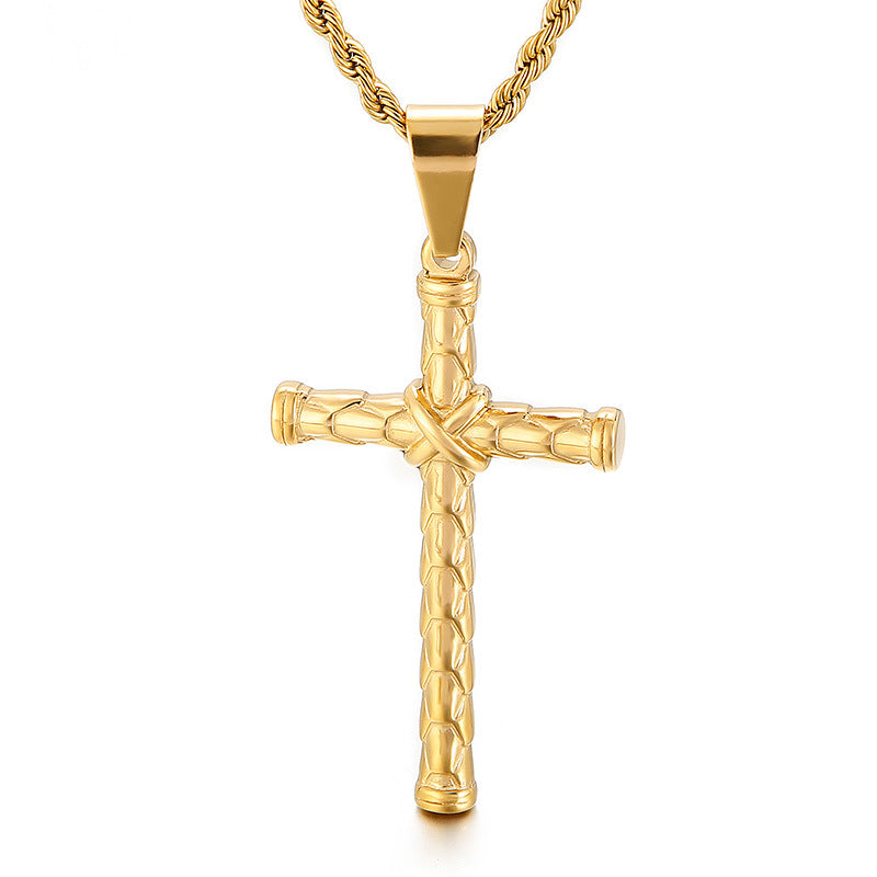 Bold Cross Titanium Steel Pendant - Bold and Stylish Men's Jewelry Piece