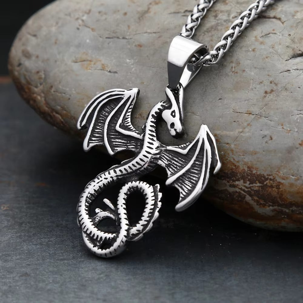 Vintage Viking Stainless Steel Men's Pendant Necklace