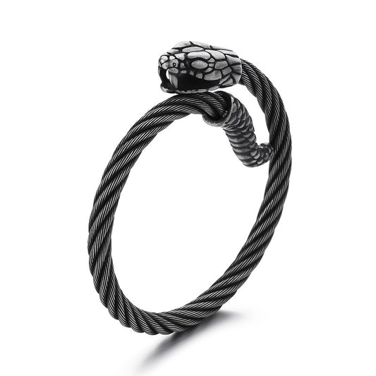 Planderful Snake Bracelet For Men Zircon Encrusted Premium