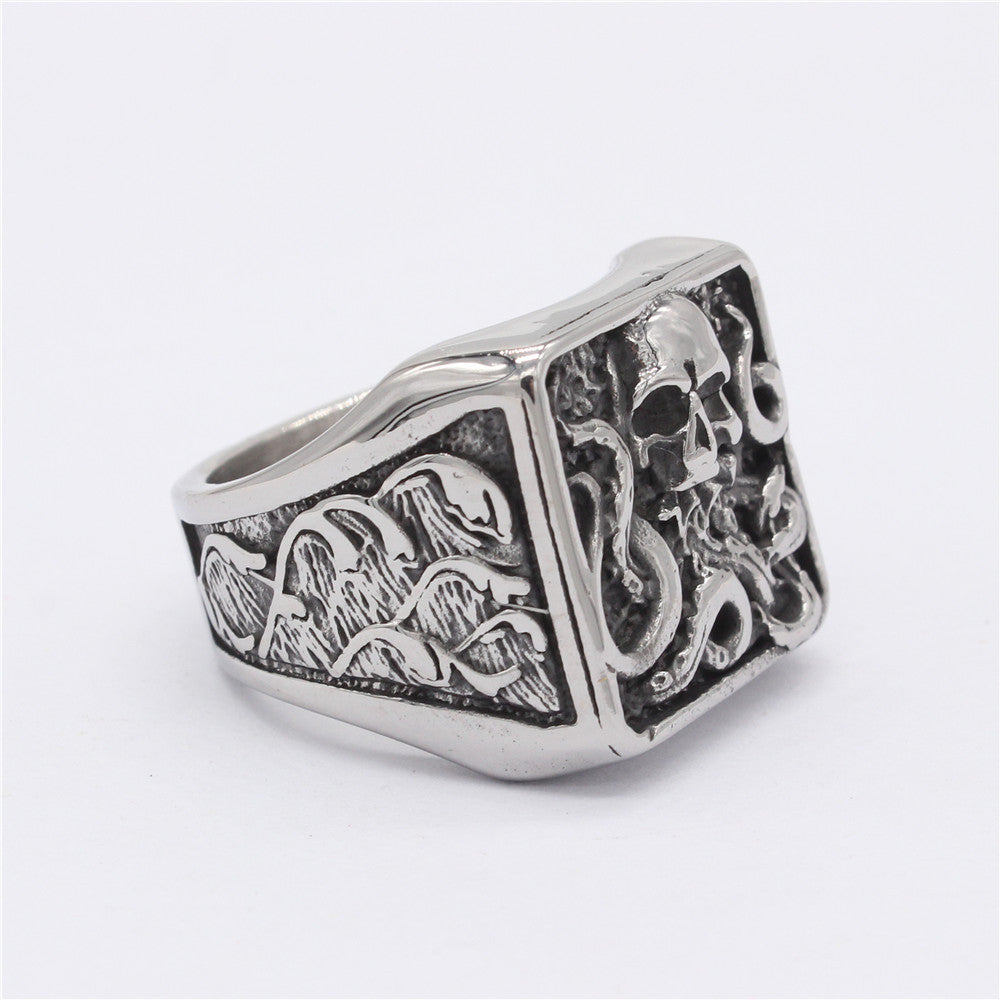 Octopus Skull Titanium Steel Ring