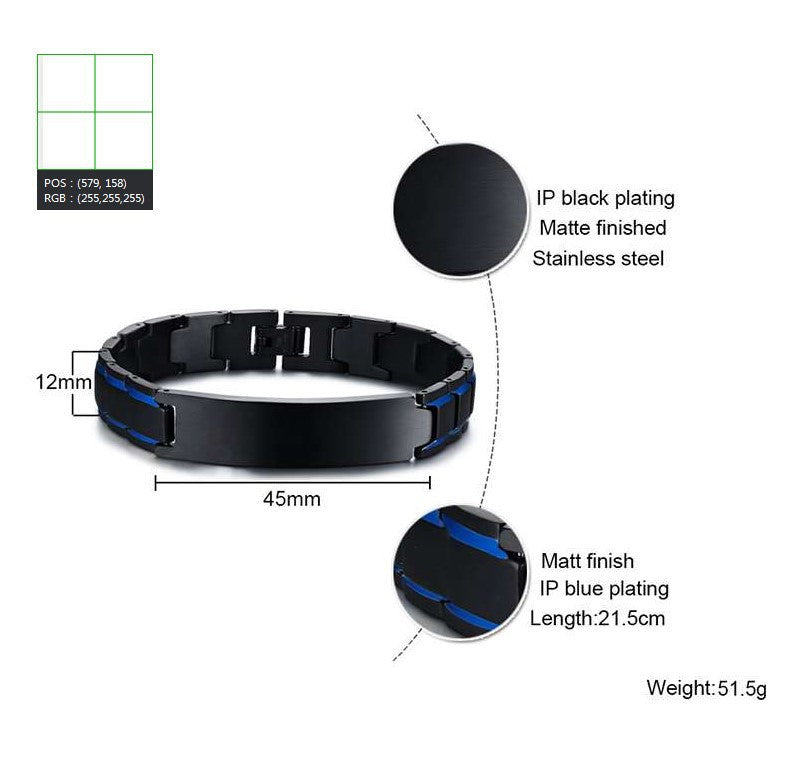 AliExpress Black Bracelet Wholesale Titanium Steel Men's Bracelet