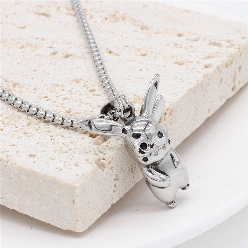 Planderful Pokemon Titanium Steel Pendant Premium for Unisex Fans Cartoon Anime Jewelry Protection Charm