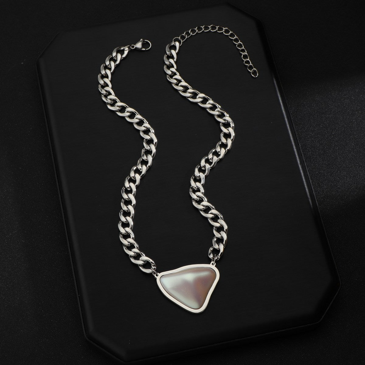 Heartbeat Steel Necklace by Planderful - Hip-Hop Street Style Jewelry for Men