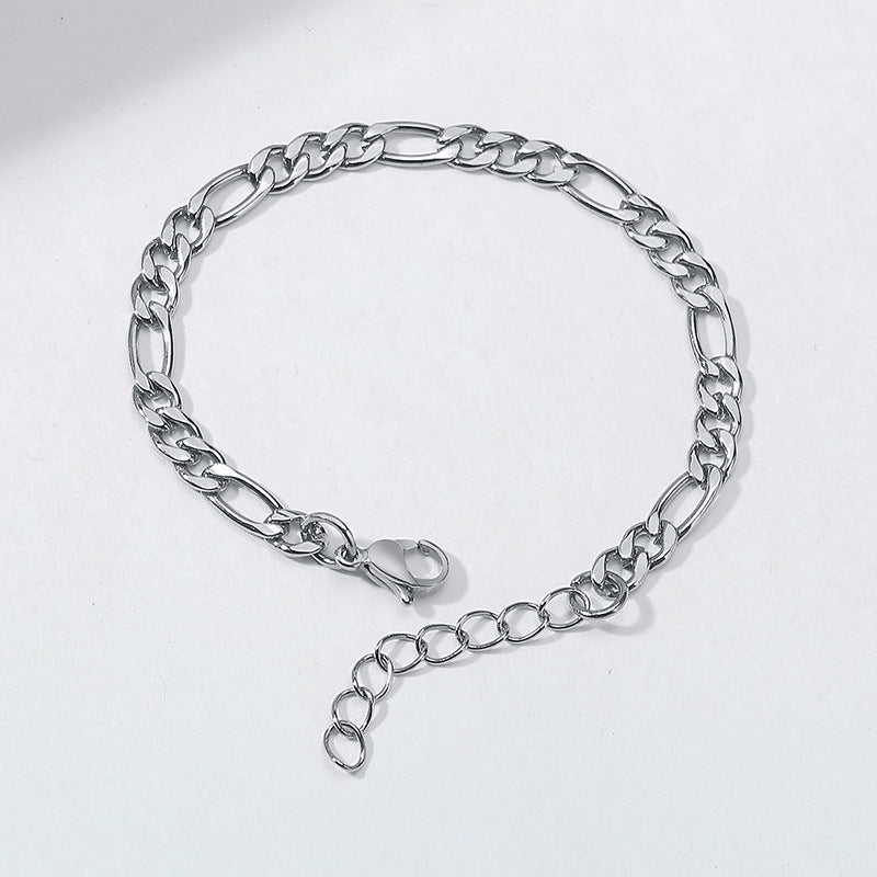 Stainless Steel Three To One NK Chain Titanium Steel Bracelet