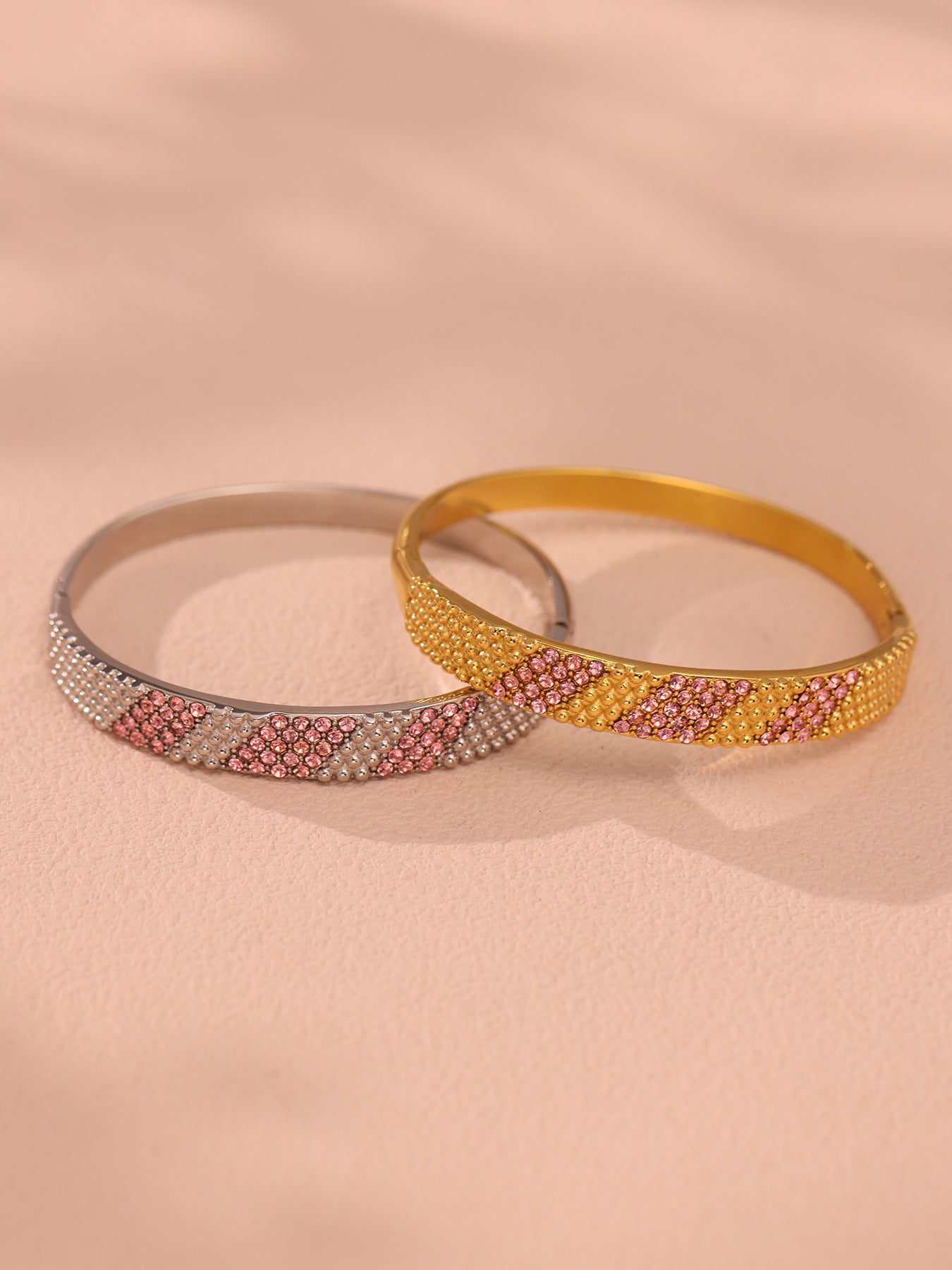 Planderful Pink Zircon Bracelet For Women Luxury Elegant