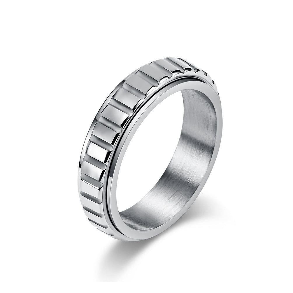 Rotatable Stainless Steel Ring By Planderful Collection Everyday Genie For Unisex Style And Protective Statement
