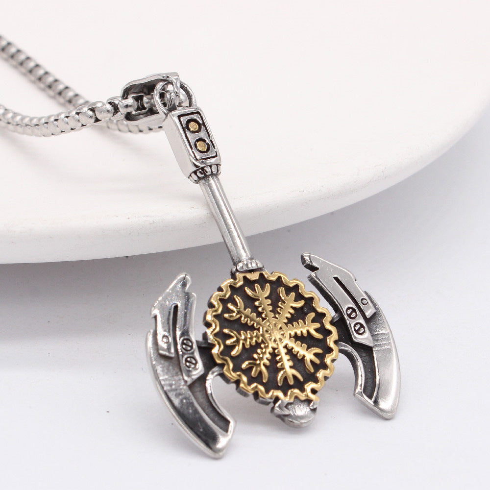 Viking Axe Pendant Titanium Steel Unisex Necklace For Men And Women By Planderful Everyday Genie