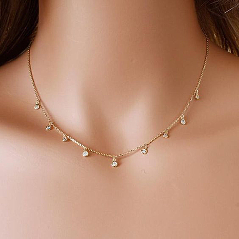 925 Sterling Silver Gypsy Star Polka Dot Zircon Pendant Necklace Personalized Small Zircon