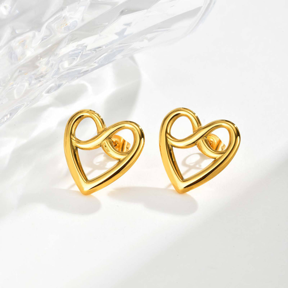 Stainless Steel Heart Earrings
