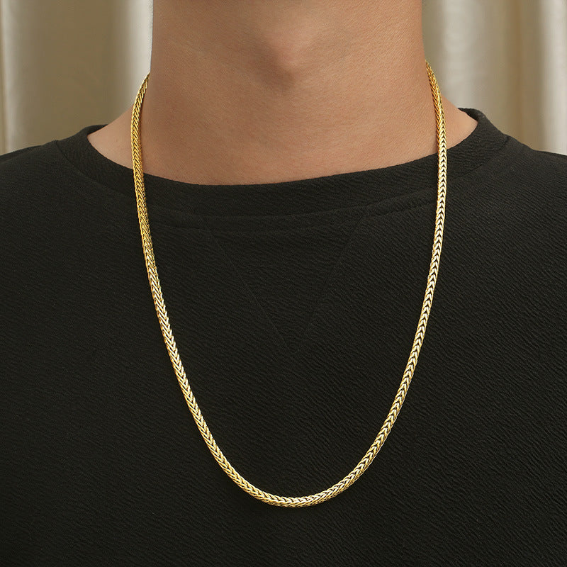 Autumn Product, Korean Version Of Street Shot Positive And Negative Keel Necklace