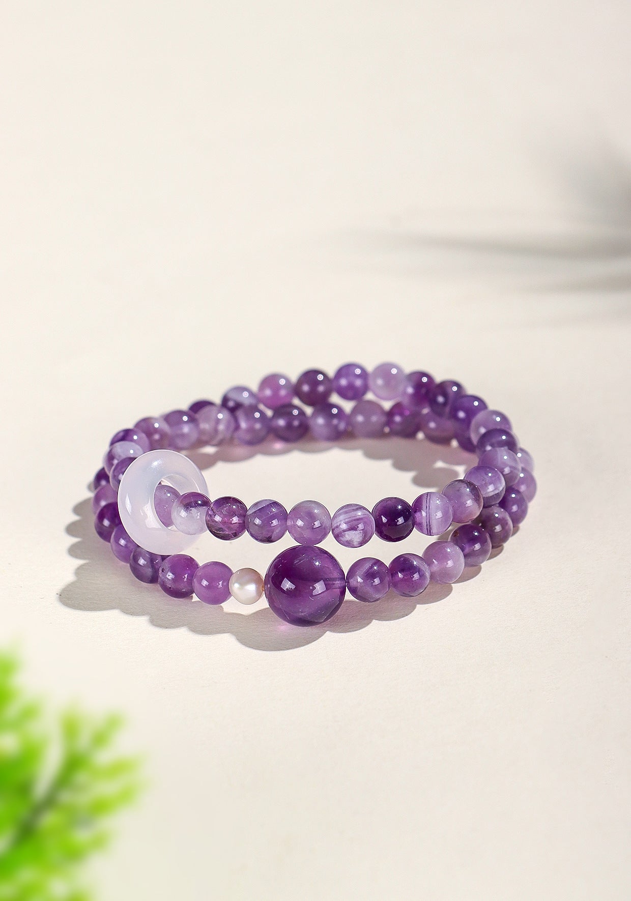 Planderful Fortune's Favor Bracelet – Elegant Agate and Amethyst Design