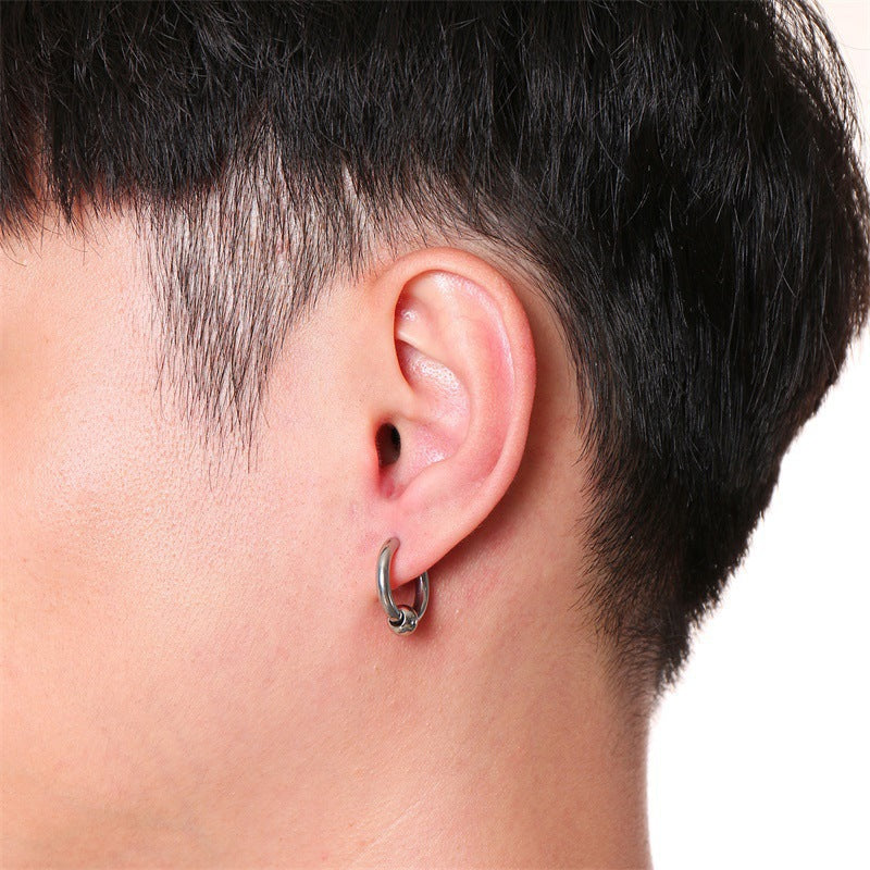 Polished Bead Hoop Earring — Single, 3 Finishes