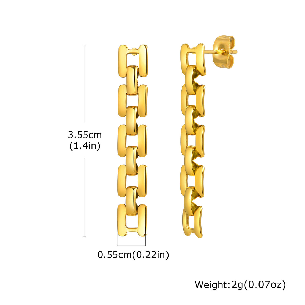 Modern Gold-Tone Statement Earrings