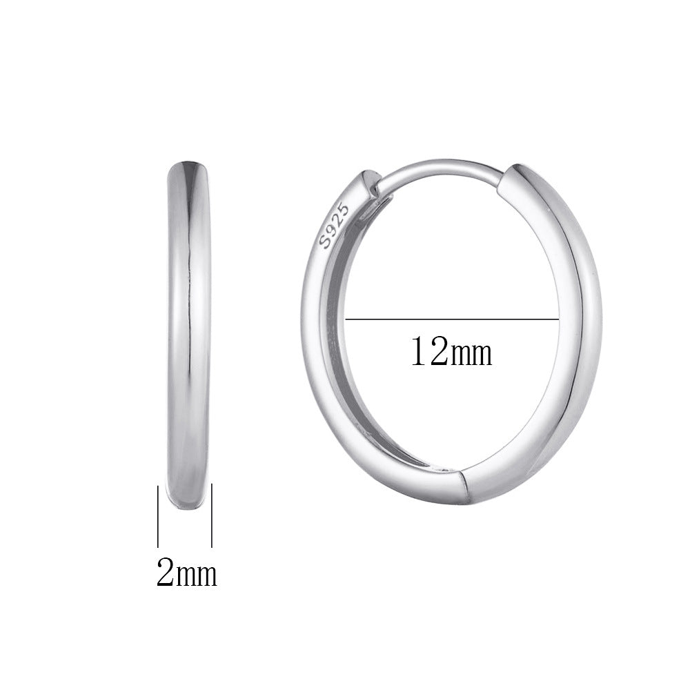 S925 Sterling Silver Ear Buckle Bare Body Earrings