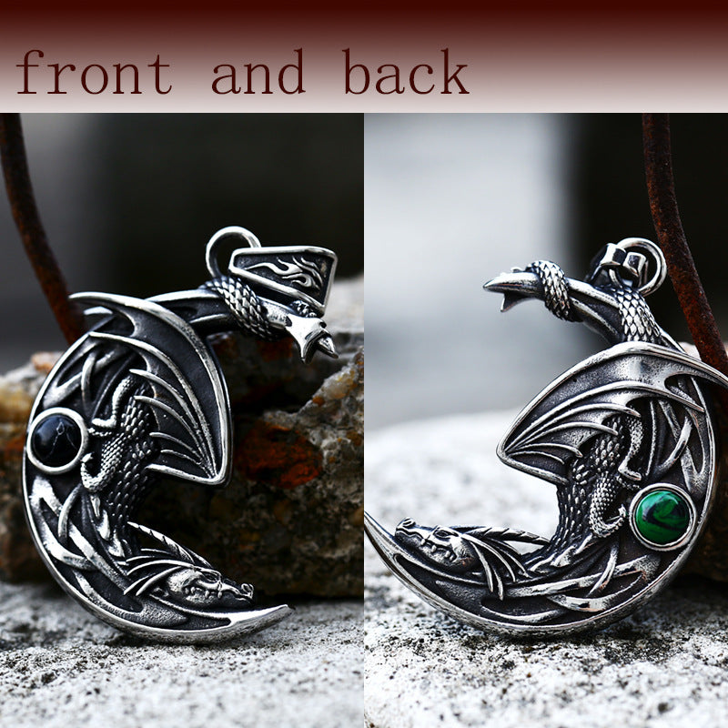 Stainless Steel Pendant – Pterosaur Satan Pendant. Necklace