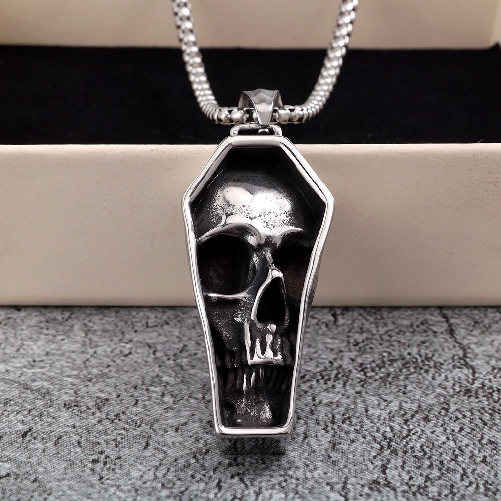 Vintage Skull Stainless Steel Men's Pendant Necklace