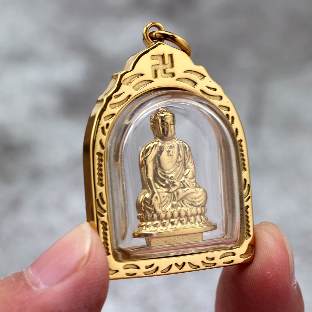 Vintage Buddhist Zodiac Stainless Steel Pendant Necklace