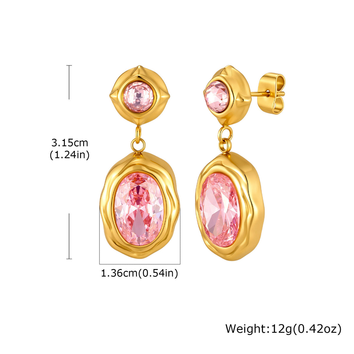 Faceted Zircon Jewelry Collection — Earrings or Necklace