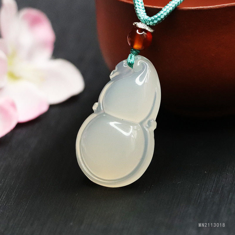 White Chalcedony Gourd Pendant