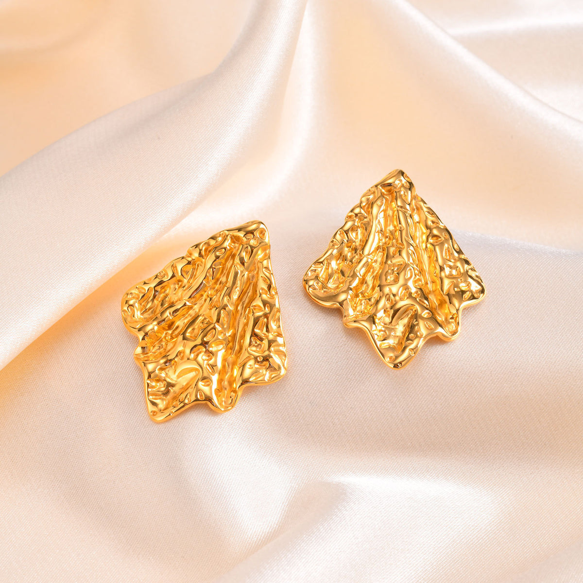 Modern Gold-Tone Stainless Steel Earrings