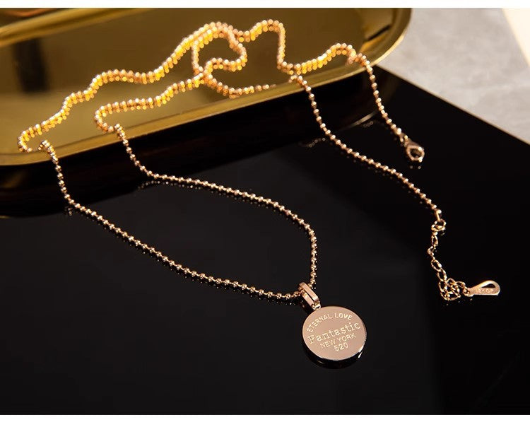 Planderful Jewelry Everyday Genie Couple Necklace With Letter Pendant In Steel Chain