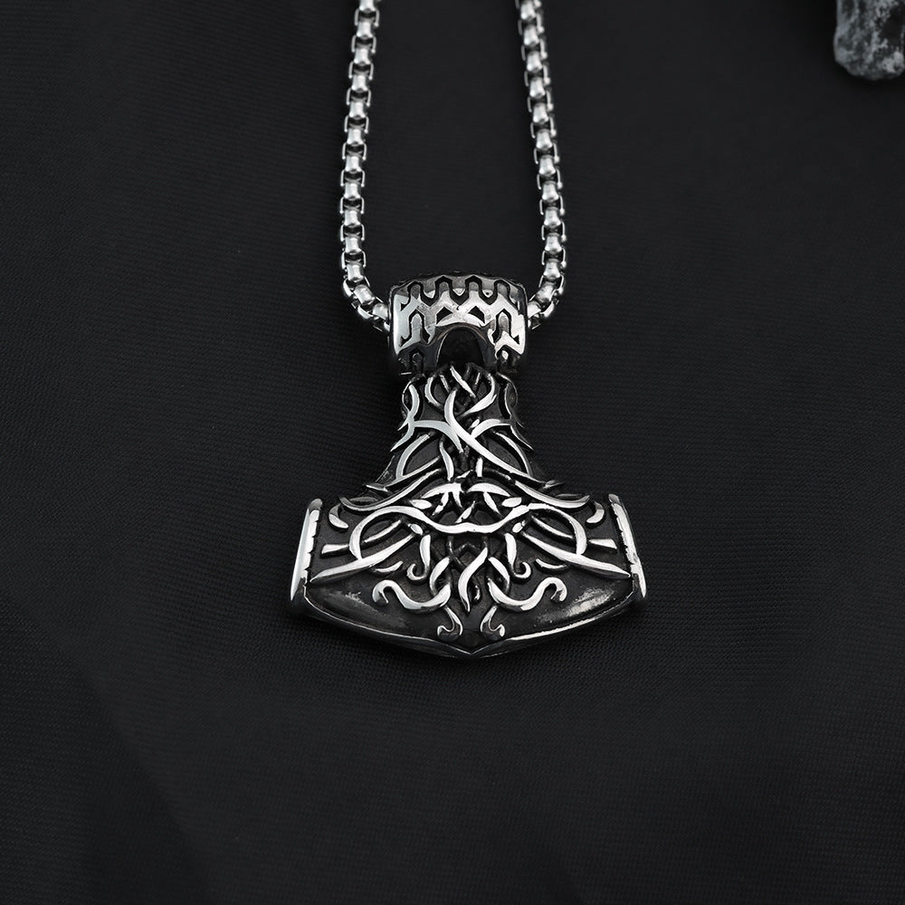 Vintage Viking Stainless Steel Pendant Necklace