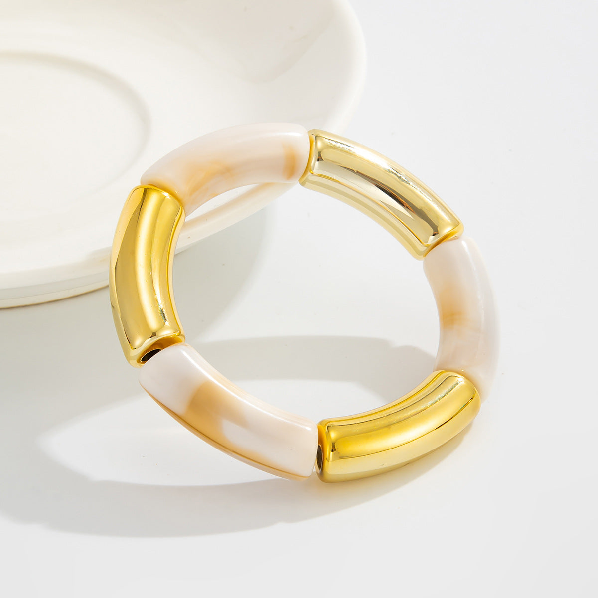 Planderful Vienna Verve Leopard Print Elastic Bracelet For Fashion Forward Women Retro Statement Jewelry