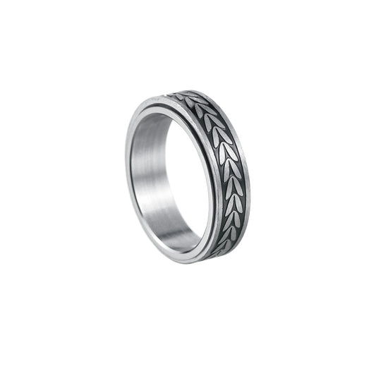 Rotating Titanium Steel Pressure Relieving Ring - Unisex US Standard Size 5-12 from Planderful Collection
