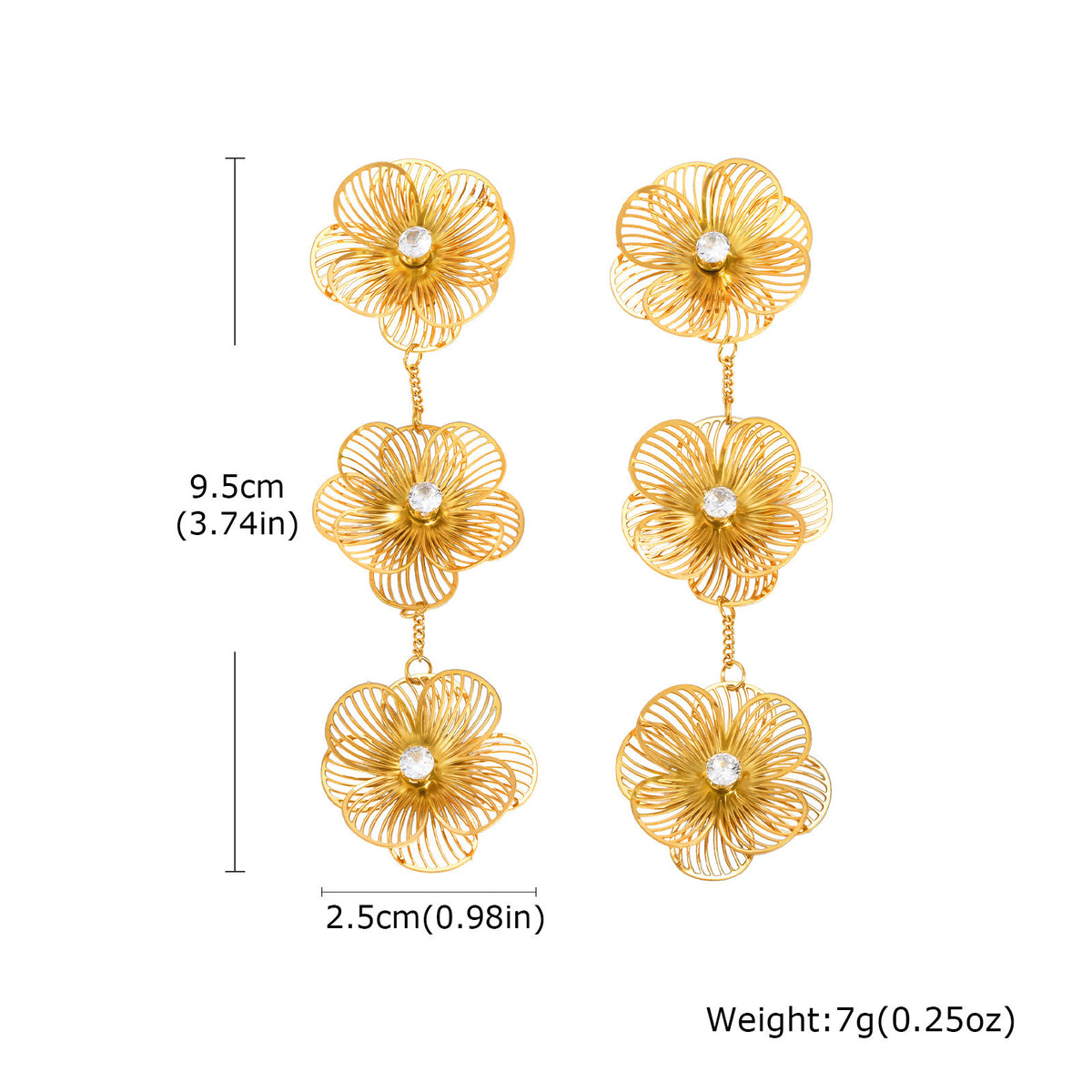Gold Floral Statement Earrings — 5 Elegant Styles