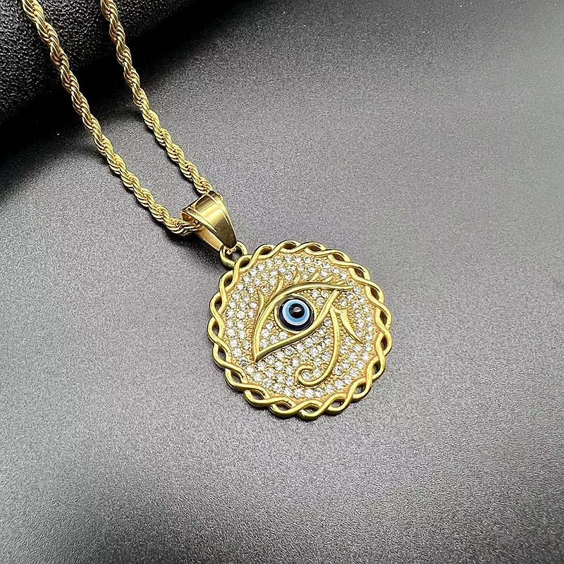Rhinestone Necklace – Statement Eye Of Horus Pendant