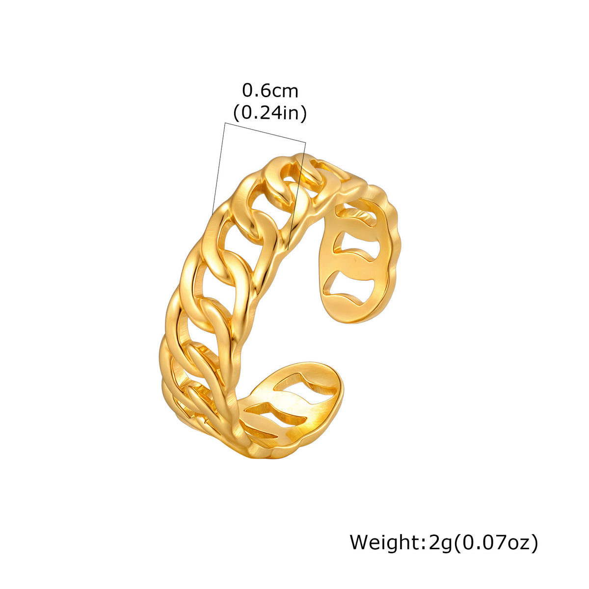 Stainless Steel Lines – Three-Layer Serpentine Braided Regular Line Opening Ring