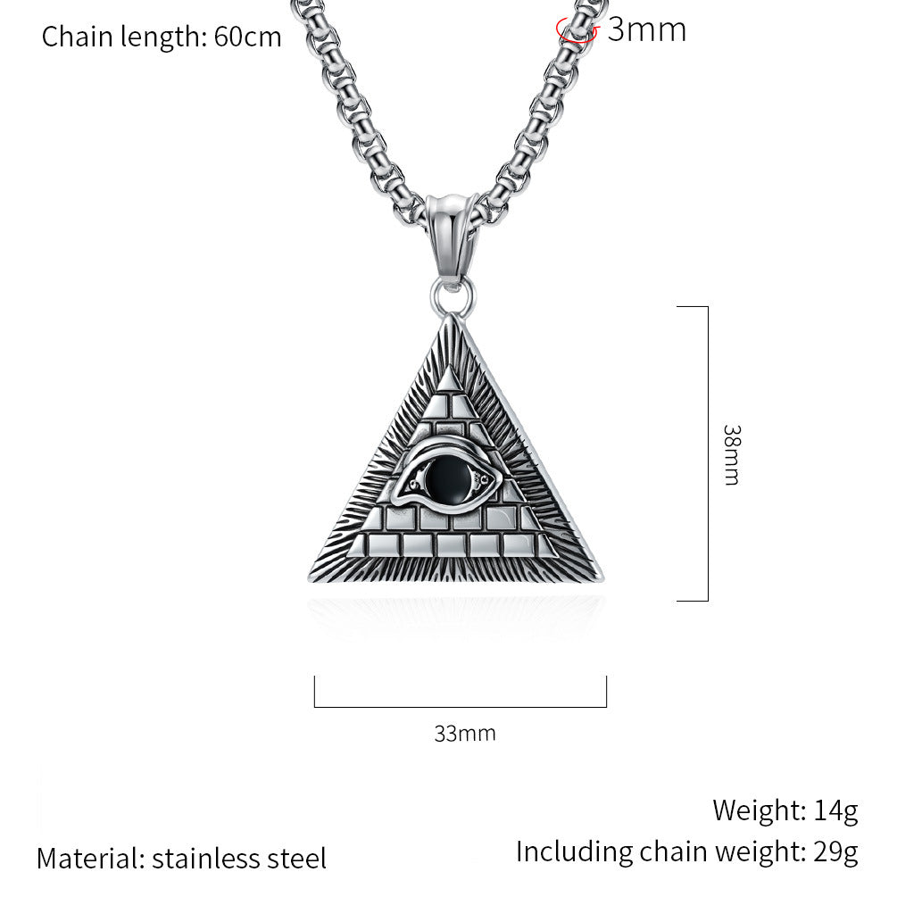 Iconic Eye Of Horus Necklace By Planderful Timeless Ancient Egyptian Triangle Pyramid For Travelers And Collectors